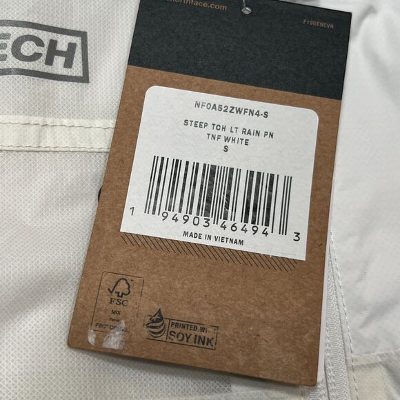 THE NORTH FACE STEEP TECH LIGHT RAIN JACKET WHITE - Picture 5 of 10